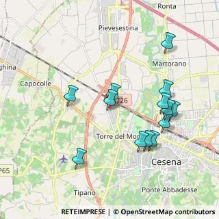 Mappa Via Ferruccio Parri, 47522 Cesena FC, Italia (1.97692)