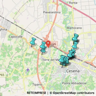 Mappa Via Ferruccio Parri, 47522 Cesena FC, Italia (2.056)
