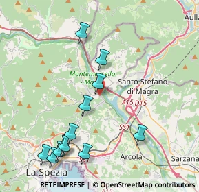 Mappa Via Provinciale Piana, 19020 Vezzano Ligure SP, Italia (4.7025)