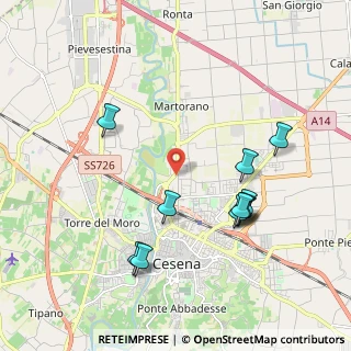 Mappa Via Palmiro Togliatti, 47521 Cesena FC, Italia (2.09727)