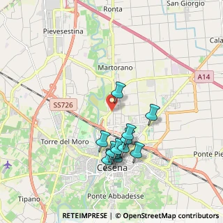 Mappa Via Palmiro Togliatti, 47521 Cesena FC, Italia (1.78917)