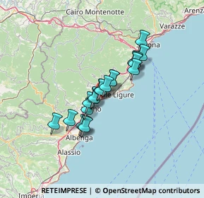 Mappa Lungomare Falcone, 17027 Pietra Ligure SV, Italia (9.4895)