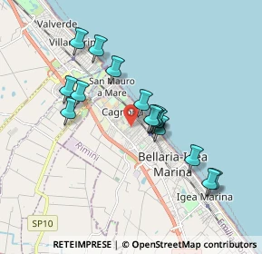 Mappa Via O. Bottego, 47814 Bellaria-Igea Marina RN, Italia (1.63533)