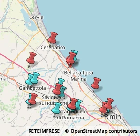 Mappa Via Marecchia, 47814 Bellaria-Igea Marina RN, Italia (9.333)