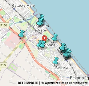 Mappa Via Pisino, 47814 Bellaria-Igea Marina RN, Italia (0.897)