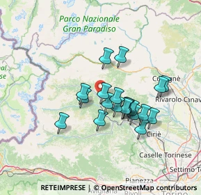 Mappa Via Villaggio Aurora, 10070 Cantoira TO, Italia (11.055)