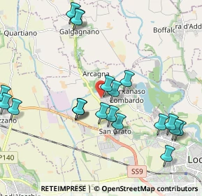 Mappa Via lo, 26836 Montanaso Lombardo LO, Italia (2.2325)