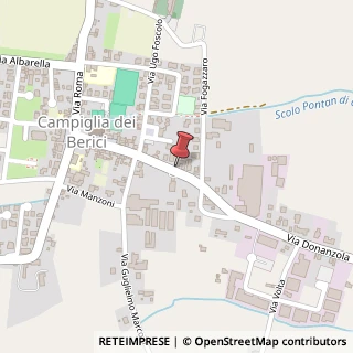 Mappa Via Donanzola, 11, 36020 Campiglia dei Berici, Vicenza (Veneto)