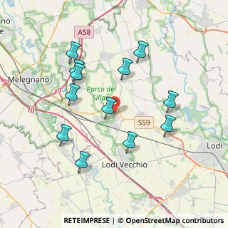 Mappa Via Ada Negri, 26838 Tavazzano con Villavesco LO, Italia (3.75333)