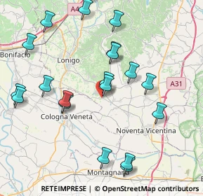 Mappa Via Fior de Spin, 36040 Orgiano VI, Italia (9.0035)