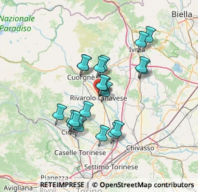 Mappa Via Peila, 10086 Rivarolo Canavese TO, Italia (11.4635)