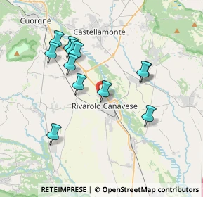 Mappa Via Cristoforo Colombo, 10086 Rivarolo Canavese TO, Italia (3.52667)