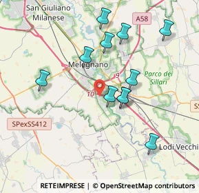 Mappa Via Autosole, 20070 Cerro al Lambro MI, Italia (3.61364)