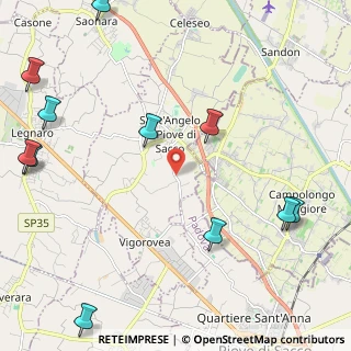 Mappa Via Caselle, 35020 Piove di sacco PD, Italia (3.08818)