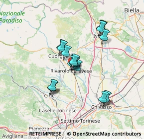 Mappa Via Tiro a Segno, 10086 Rivarolo Canavese TO, Italia (11.41889)