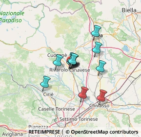 Mappa Via Tiro a Segno, 10086 Rivarolo Canavese TO, Italia (8.39917)