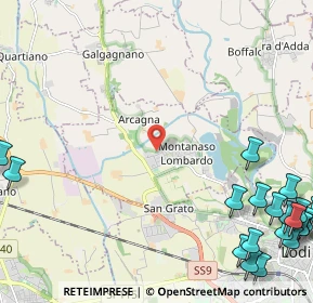 Mappa Via dell' Artigianato, 26836 Montanaso Lombardo LO, Italia (3.701)