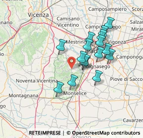 Mappa 35038 Torreglia PD, Italia (11.81563)