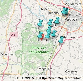 Mappa 35038 Torreglia PD, Italia (6.40636)