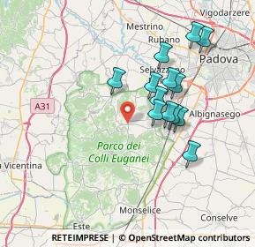 Mappa 35038 Torreglia PD, Italia (6.31077)