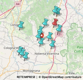 Mappa Via Enrico Fermi, 36040 Sossano VI, Italia (6.56357)