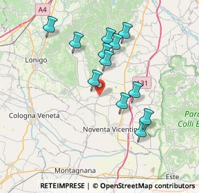 Mappa Via Enrico Fermi, 36040 Sossano VI, Italia (6.675)