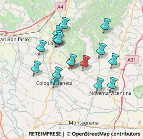 Mappa Via Villa Veronese, 36040 Orgiano VI, Italia (6.56063)