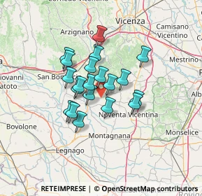 Mappa Via Villa Veronese, 36040 Orgiano VI, Italia (9.5325)
