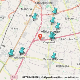 Mappa Via Silvio Pellico, 35020 Albignasego PD, Italia (2.44545)