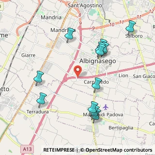 Mappa Via Silvio Pellico, 35020 Albignasego PD, Italia (2.17333)