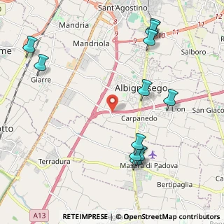 Mappa Via Silvio Pellico, 35020 Albignasego PD, Italia (2.54091)