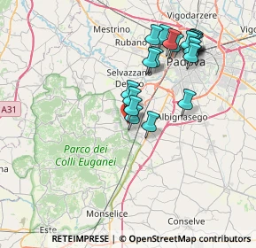 Mappa Via Virgilio, 35036 Montegrotto Terme PD, Italia (7.375)