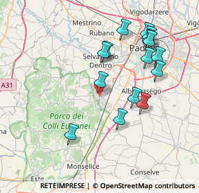 Mappa Via Virgilio, 35036 Montegrotto Terme PD, Italia (7.69067)