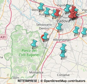 Mappa Via Virgilio, 35036 Montegrotto Terme PD, Italia (10.307)