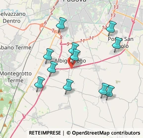 Mappa Vicolo Arturo Toscanini, 35020 Albignasego PD, Italia (3.51273)