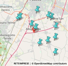 Mappa Vicolo Arturo Toscanini, 35020 Albignasego PD, Italia (4.04083)