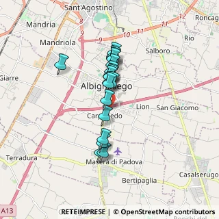 Mappa Vicolo Arturo Toscanini, 35020 Albignasego PD, Italia (1.282)