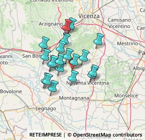 Mappa Via Valcisana, 36040 Orgiano VI, Italia (10.0815)