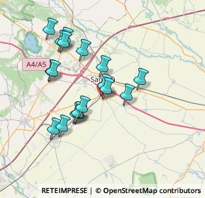 Mappa Via Sabotino, 13049 Tronzano Vercellese VC, Italia (6.54667)