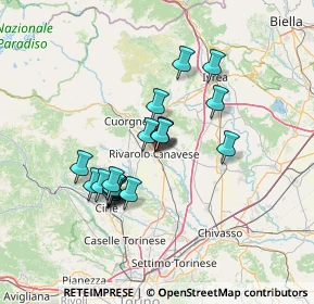 Mappa Via Fiume, 10086 Rivarolo Canavese TO, Italia (11.5475)