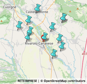 Mappa Via Fiume, 10086 Rivarolo Canavese TO, Italia (3.4675)