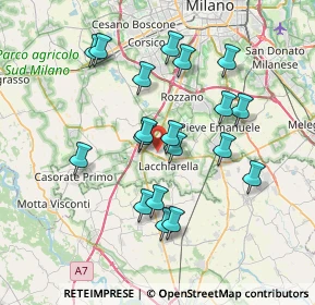 Mappa Quartiere Il Girasole, 20084 Lacchiarella MI, Italia (6.81895)