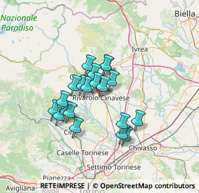 Mappa Via Giulio Pastore, 10086 Rivarolo Canavese TO, Italia (10.1385)