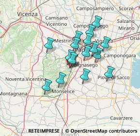 Mappa Via Ottaviana, 35036 Montegrotto Terme PD, Italia (10.28118)
