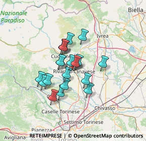 Mappa Corso A. de Gasperi, 10086 Rivarolo Canavese TO, Italia (9.6105)