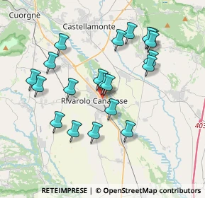 Mappa Vicolo del Forno, 10086 Rivarolo Canavese TO, Italia (3.6035)