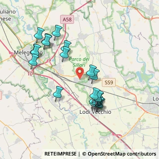 Mappa Via Angelo Grossi, 26838 Tavazzano con Villavesco LO, Italia (3.8755)