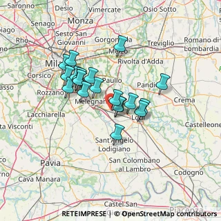 Mappa Via Angelo Grossi, 26838 Tavazzano con Villavesco LO, Italia (10.8795)