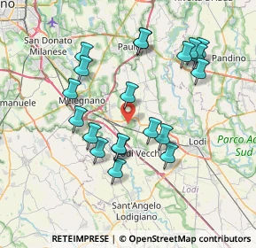 Mappa Via Angelo Grossi, 26838 Tavazzano con Villavesco LO, Italia (7.2225)