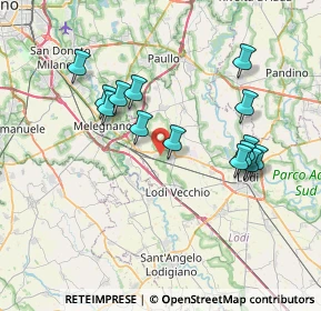 Mappa Via Angelo Grossi, 26838 Tavazzano con Villavesco LO, Italia (7.01857)